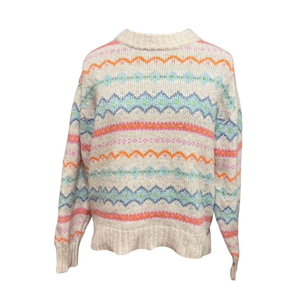 American Eagle Fair Isle Pattern Knit Crewneck Sweater Like New [S]